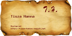 Tisza Hanna névjegykártya